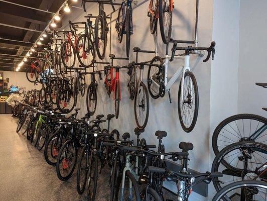 Interior view of our bike shop in Chelsea, NYC.