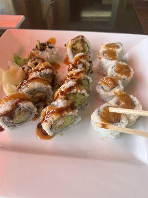 Spider Roll, Tempura Roll, Spicy Tuna Roll