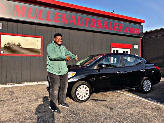 Another cool happy excited new car owner  Bryan was so happy to get his Nissan Versa  Congratulations