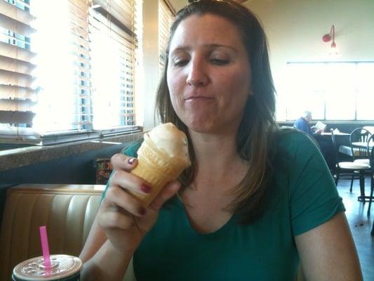 Delicious peanut butter cup ice cream!