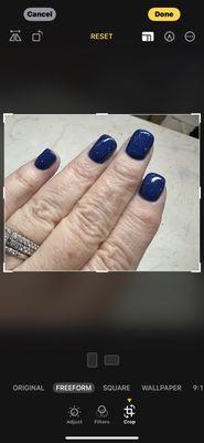 Dark blue with sparkles!