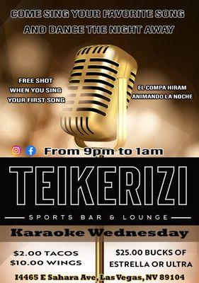 Wednesday Karaoke night