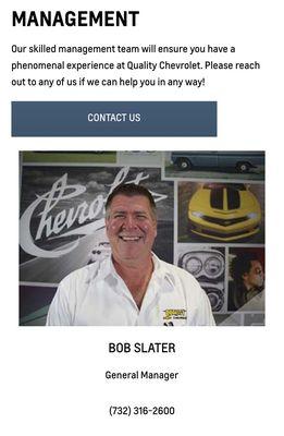 Bob Slater, general manager.