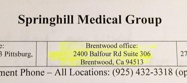 Brentwood Office information