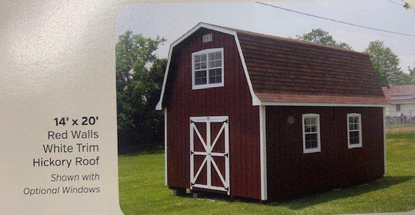 2-Story Barn
14x20 with optional windows