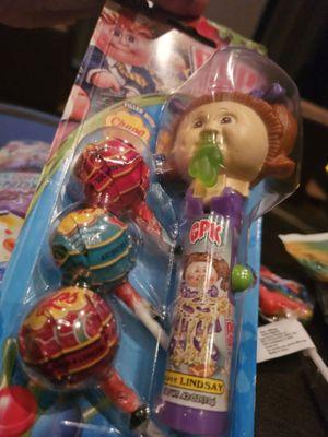 Possibly my favorite of my purchases  Garbage Pail Kids Leaky Lindsay lollipop !