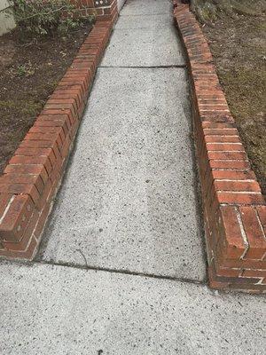 Walkway after treatment.