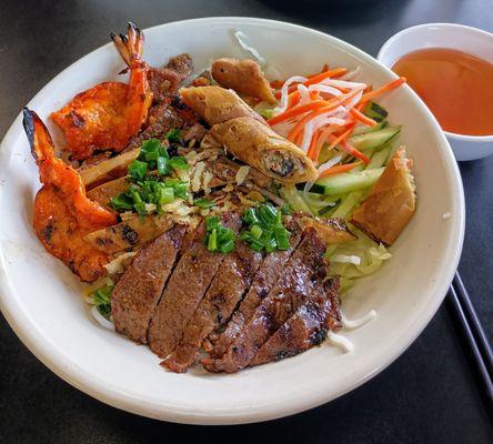 Combination noodle bowl. Not the best ever, but it hit the spot.