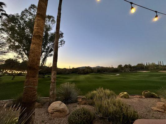 Another view of the golf course from our seat