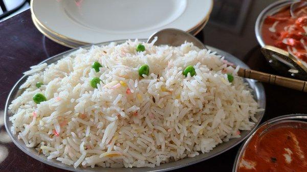 Generous portions for the entree and rice.