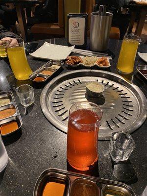 Soju and our table