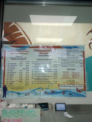 Fisherman's Menu!  Carry Out Only!!