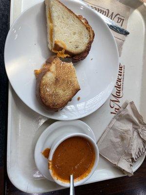 Grilled Cheese and Tomato Basil Soup