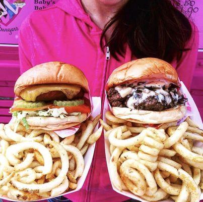 Baby's Badass Burgers and fries in San Diego