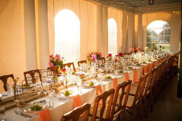 Beautiful farm table style set up