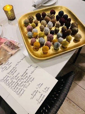 Beautiful, natural, assorted truffles for my wedding