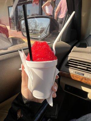 baby snowcone - sour strawberry flavor