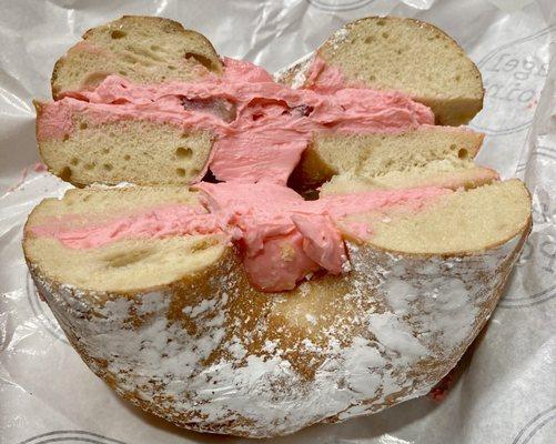 French Toast Bagel & Strawberry Cream Cheese. Very tasty. 10/09/24