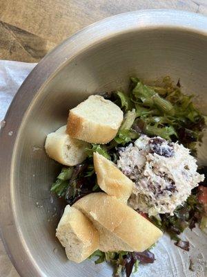 Lite size classic chicken salad.