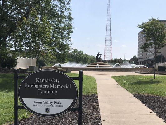 Kansas City firefighters memorial fountain