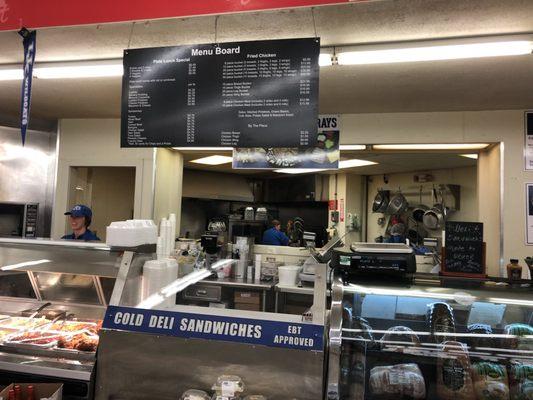 The deli area... where you get fried chicken. I've heard that they have the best fried chicken in Lexington?!