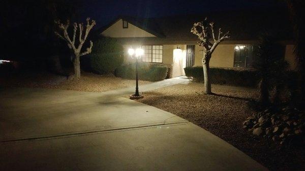 Outside lighting for safety and ambience!