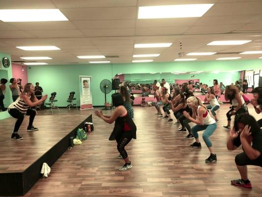 Jennifer Shelby Teaching Zumba Class