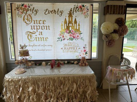 Cake and cupcake display.