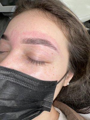 Brow lamination and tint