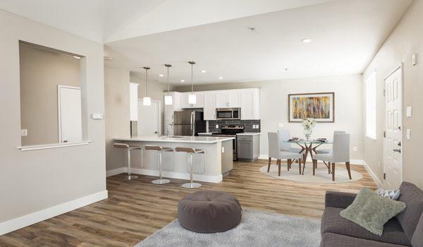 Functional floor plans with hardwood flooring throughout!