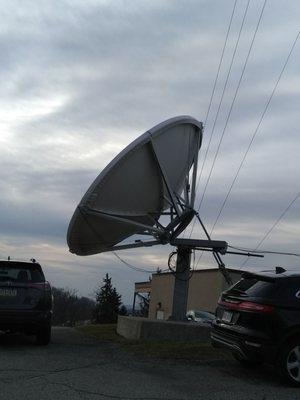 Radio tower wpgh tv satellite dish