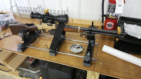 Henry Big Boy .357 picatinny rail install and scope mount