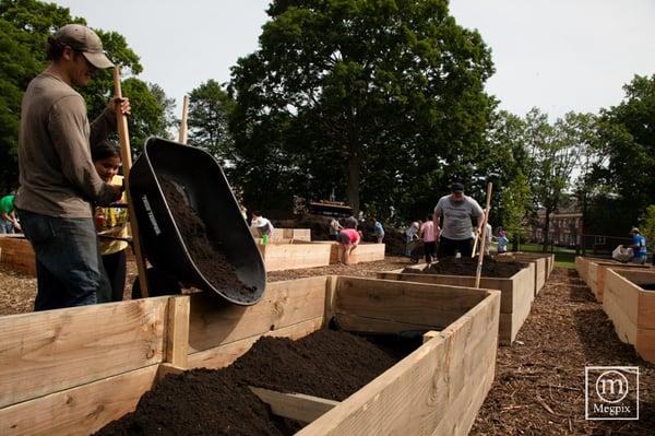 The 2015 North Common Community Garden build day!