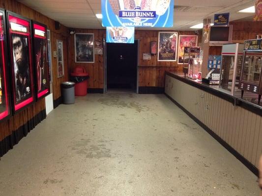 The concession area at intermission