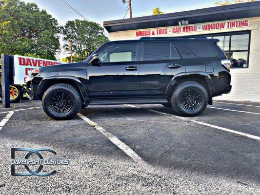 17" fuel Rebar Rims and Toyo Open Country AT Tires