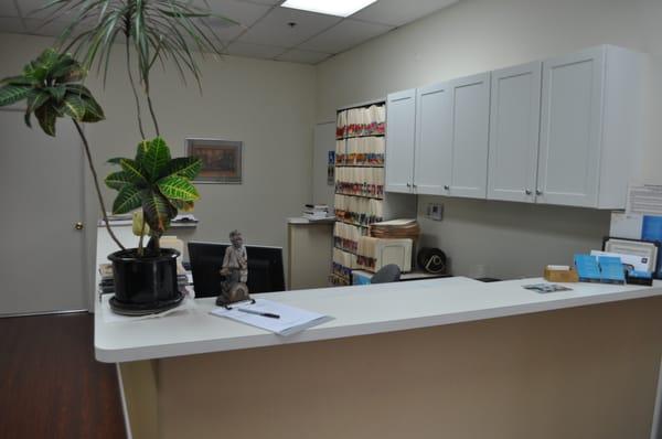 Reception desk and check-in