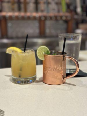 Cheers! Penikillini and Peruvian mule.