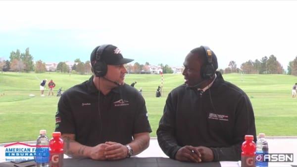 G2 Roofing & Construction's Jonathan Sherwood interview with CoachesAid at American Family charity Golf Tournament.