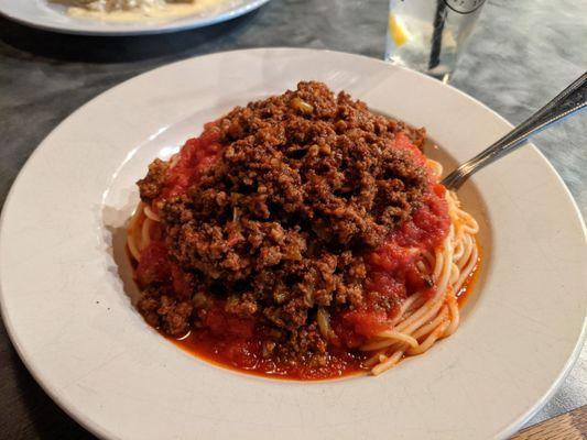 Spaghetti w meat sauce, perfection!