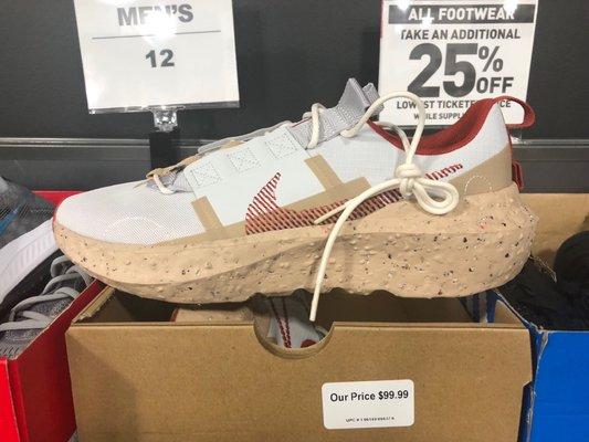 Dick's Sporting Goods outlet, the Latest in men's clown sneakers...