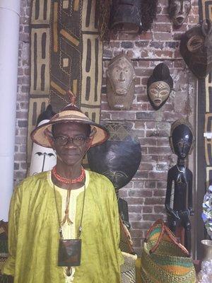 Mamady, the owner of Mamady Primitive Art from Africa