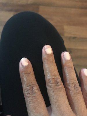 Not even a week after getting my gel nails done.