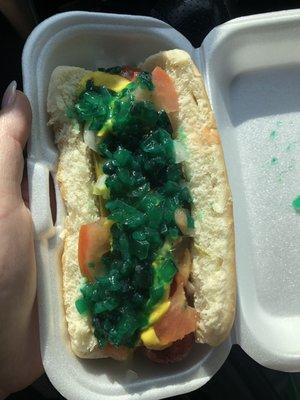 Chicago dog at joeys