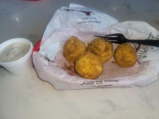 1/2 order  (small) fried mushrooms