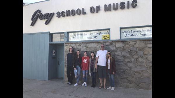 New owners of Gray School of Music! Dave and Rachael McClung and their children, Michael, Hannah, Chloe and Katie!