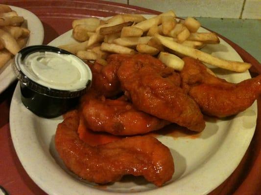 Everyone comes here for these for a reason! Hot chicken fingers!