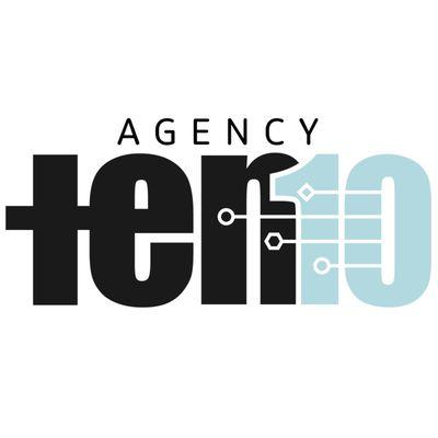 Agency Ten10 logo showcasing a sleek, modern design with clean lines and bold typography...