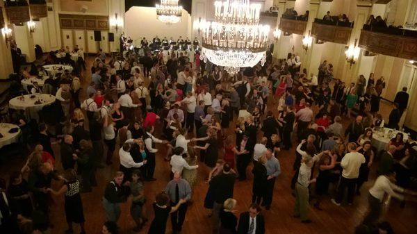 at Masonic Temple, Detroit, playing for a swing dance