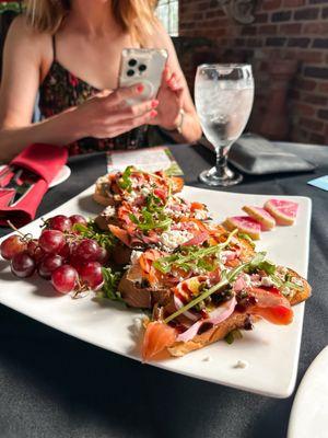 Smoked Salmon Bruschetta Lunch