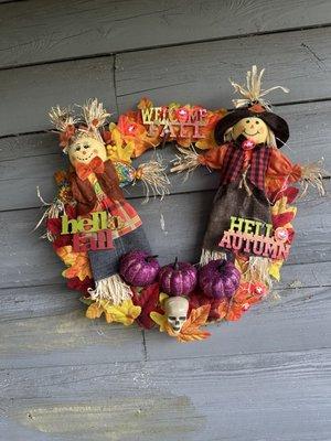 Fall wreath. Light up wreath.